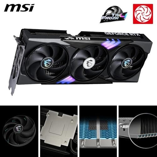 Karta grafike MSI GeForce RTX 5060 Ti GAMING TRIO OC, 16GB GDDR7, PCIe 4.0, e zezë