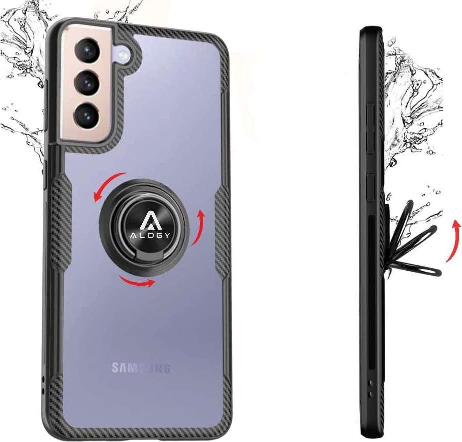 Mbrojtëse Alogy Clear Armor+ mbajtëse për Samsung Galaxy S21 Plus, e zezë