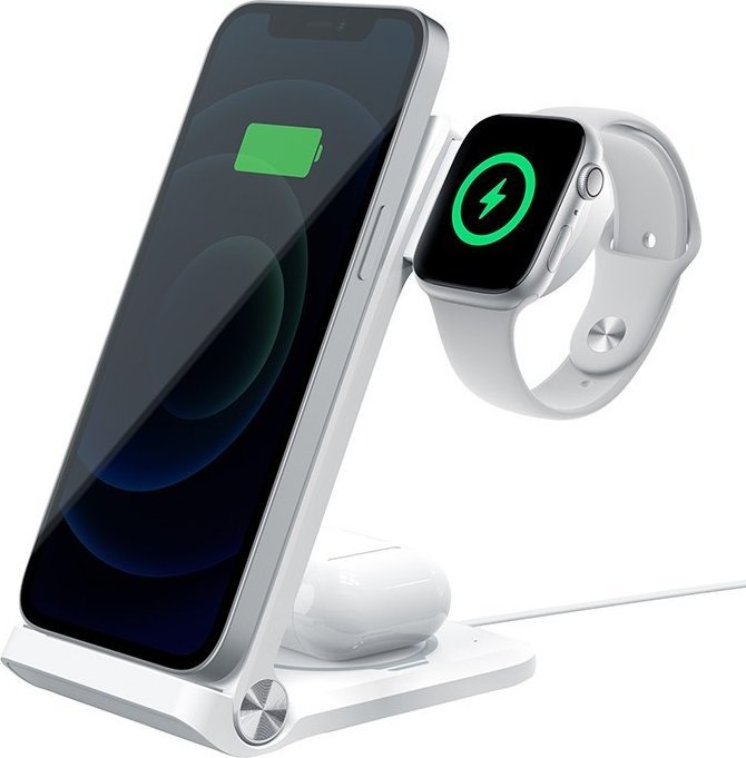 Karikues wireless 3 në 1 Nillkin PowerTrio, 15W, për Apple, i bardhë