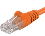 Kabllo PremiumCord Patchcable UTP, RJ45-RJ45, level CAT6, 7m, portokalli