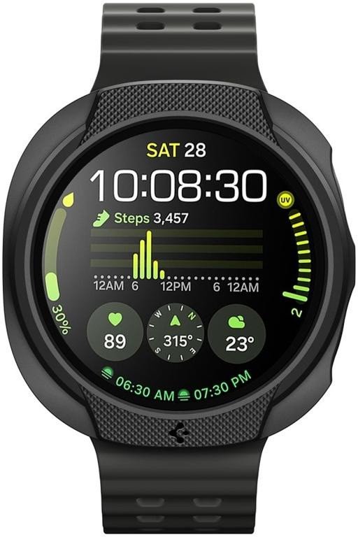 Заштитен повеќен за паметен часовник Spigen Liquid Air, Samsung Galaxy Watch8 40mm, црн мат