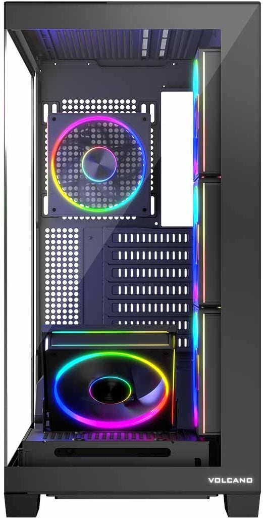 Kase kompjuteri Modecom Stellar 5F ARGB 10, xham i temperuar, 5 ventilatorë ARGB, e zezë
