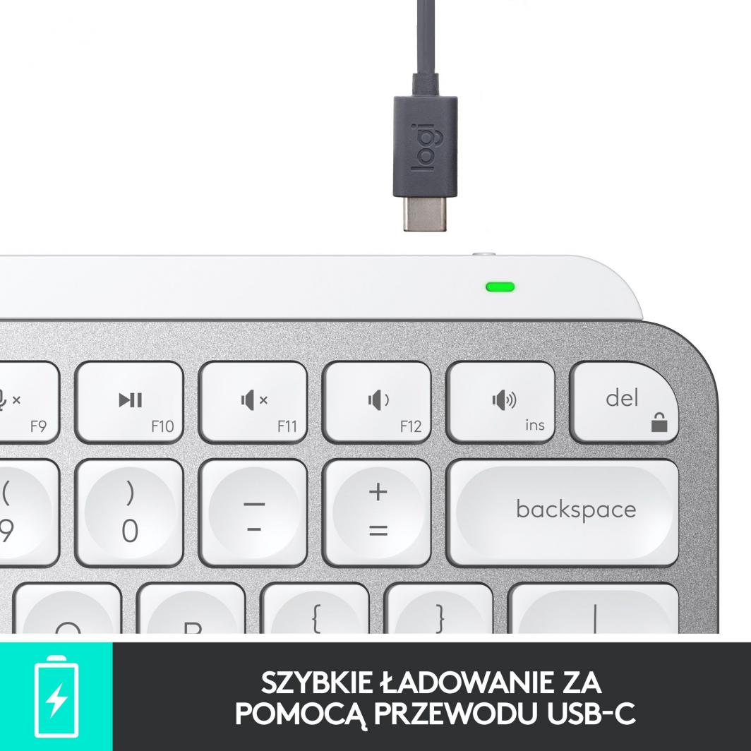 Tastierë Logitech MX, wireless, UK, e bardhë dhe e argjendtë