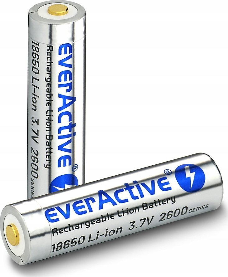 Bateri rikarikueshme EverActive 18650, 2600mAh, Li ion 3.7V, me micro USB