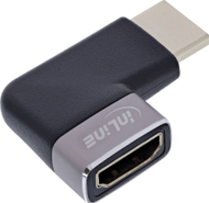Adapter HDMI InLine, Type A prizë dhe fishë, kënd 90°, 8K UHD, i zi