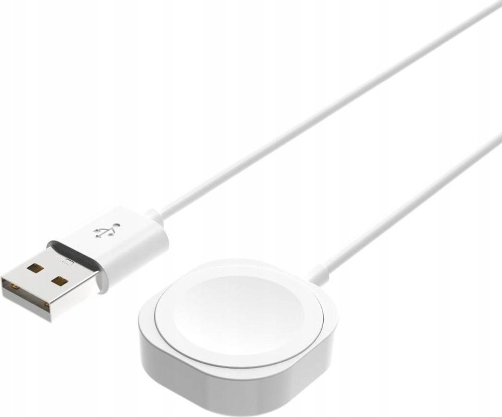 Kabllo karikimi FIXED USB A për Apple Watch, magnetike, 1m, e bardhë