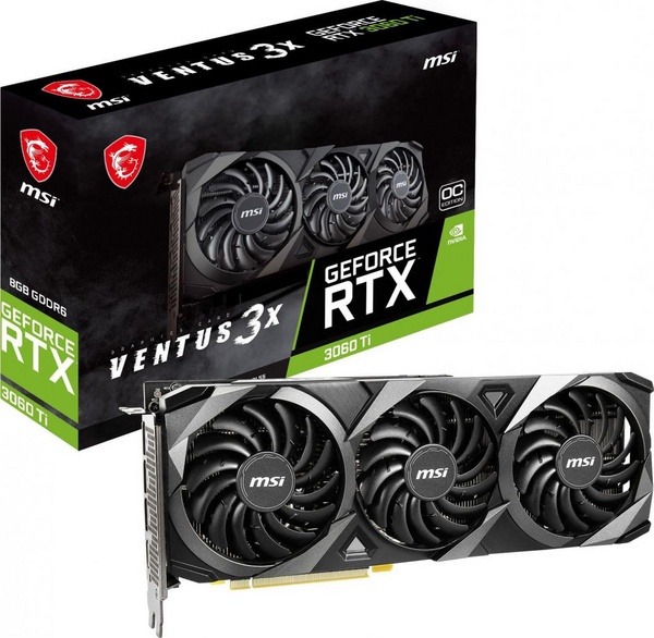 [OUTLET] Kartë grafike MSI GeForce RTX 3060 Ti Ventus 3X OC, 8GB GDDR6 (RTX 3060 Ti VENTUS 3X OC LHR), II