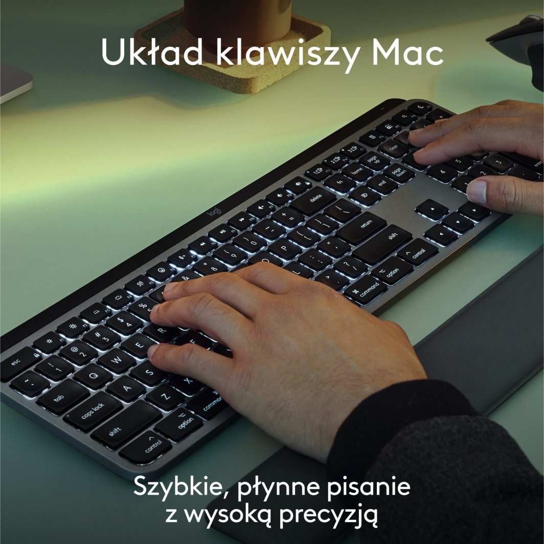 Tastierë Logitech MX, wireless, US INTL, e bardhë dhe e hirtë