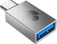 Адаптер USB CHERRY USB A во USB C, алуминиумско тело, сив