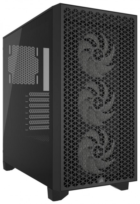 Kasë Corsair 3000D RGB Tempered Glass, e zezë