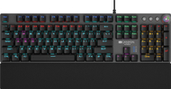 Tastierë gaming Canyon Nightfall, mekanike, USB, me ndriçim RGB, e zezë gri