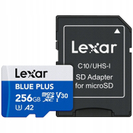 Kartë memorie Lexar Blue Plus MicroSD, 256GB, e kaltër