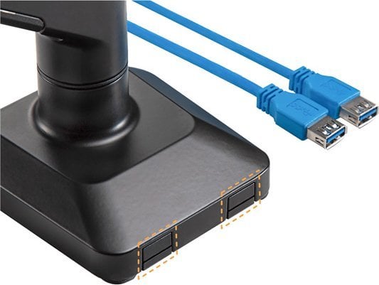 Mbajtëse tavoline për dy monitorë Ultradesk Branch UD-BRAN-DB, 17"-32", kapacitet 20 kg, e zezë