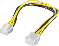 Kabllo Goobay ATX/EPS 8-pin, 0.28m, e zezë / e verdhë