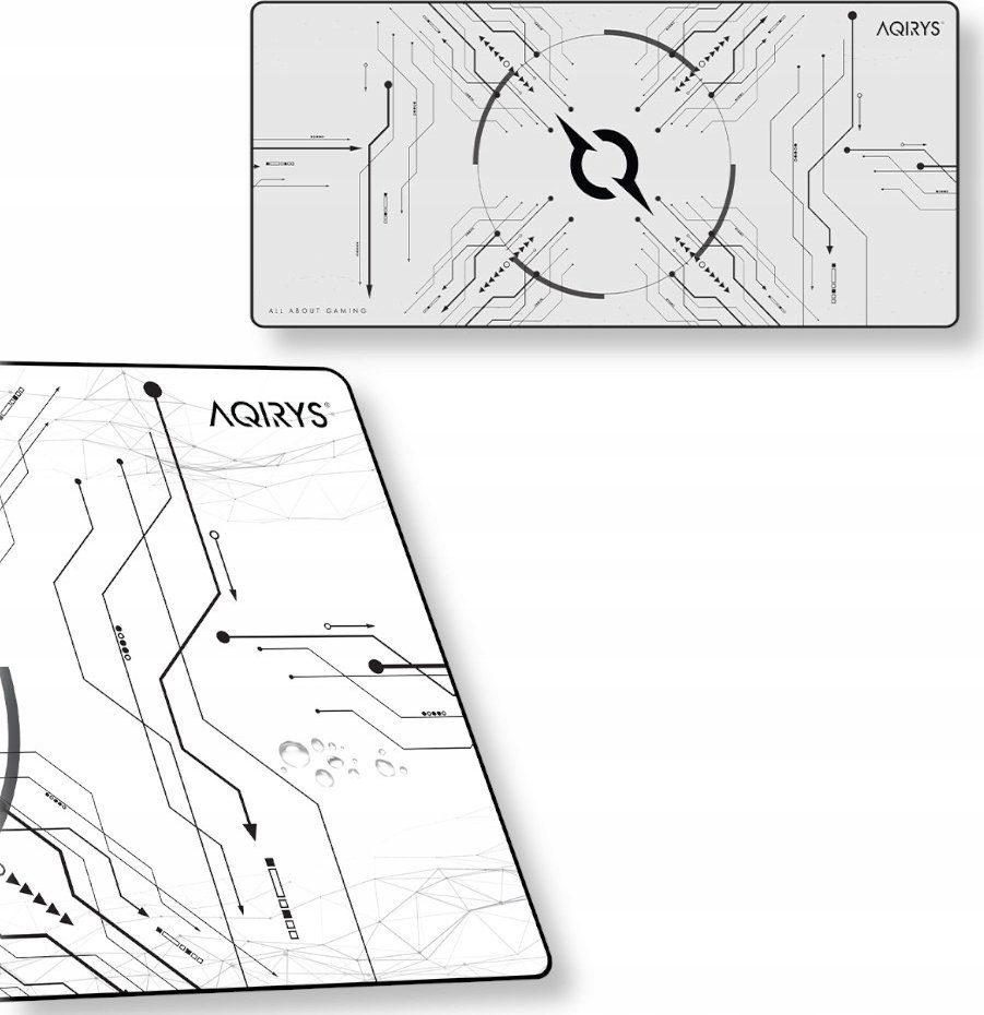 Mousepad gaming AQIRYS Gruis White, XL, i bardhë