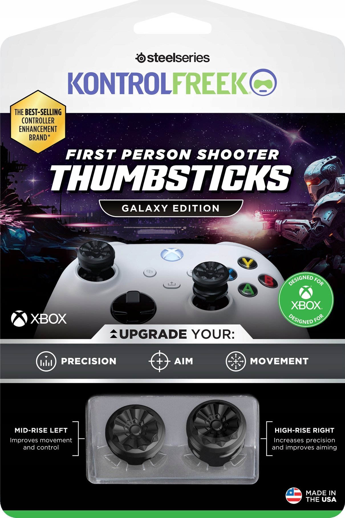 Thumbsticks për Xbox Series X KontrolFreek Galaxy Edition, Performance, set, të zeza