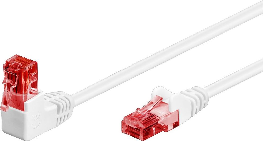 Kabllo rrjeti Value CAT6 U UTP, 10 m, RJ45 kënd 90°, e bardhë