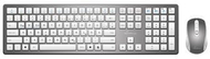 Set tastierë dhe mi pa tela MediaRange, QWERTZ, wireless, argjendtë