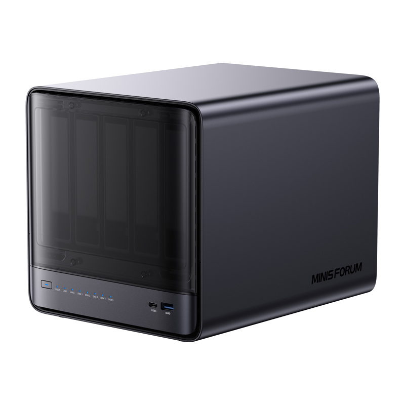 Server NAS Minisforum N5 AI, Ryzen 7 255, 16GB RAM, i zi 2