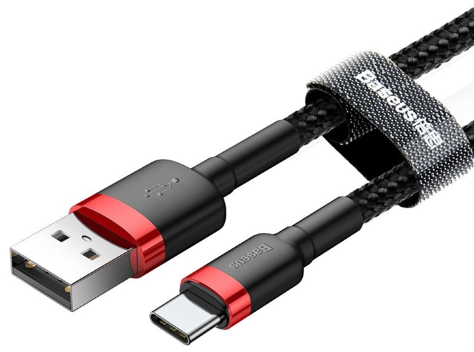 Kabllo Baseus, USB A / USB C, 2 m, e zezë