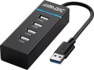 Modul USB Simagic Wheelbase Expansion, alumini, për sim racing, i zi