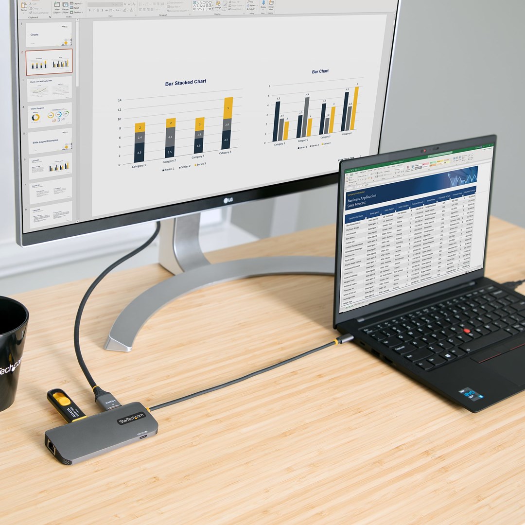 Përshtatës multiport StarTech USB-C, 4K 60Hz, 100W PD, i hirtë