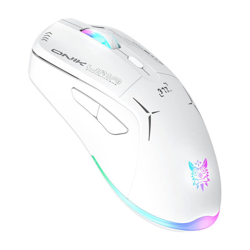 Maus gaming Onikuma CW917, wireless Bluetooth, RGB, i bardhë