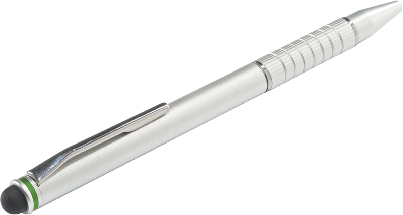Laps stylus Leitz 2in1, trup alumini, majë silikoni, argjendtë