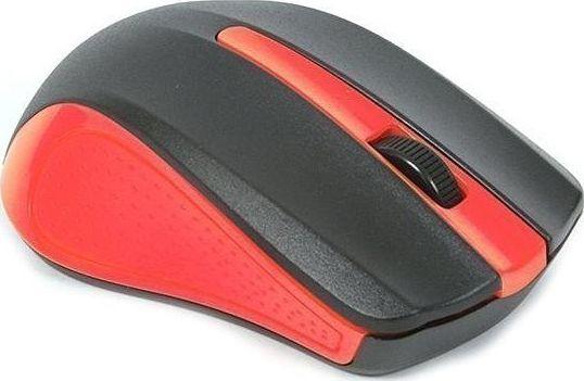 Maus Omega OM-05G, wireless, USB, i zi dhe i kuq