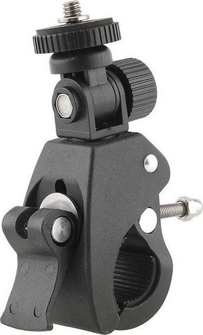 Mbajtëse drite biçiklete univerzale, rrotullim 360°, plastike, e zezë