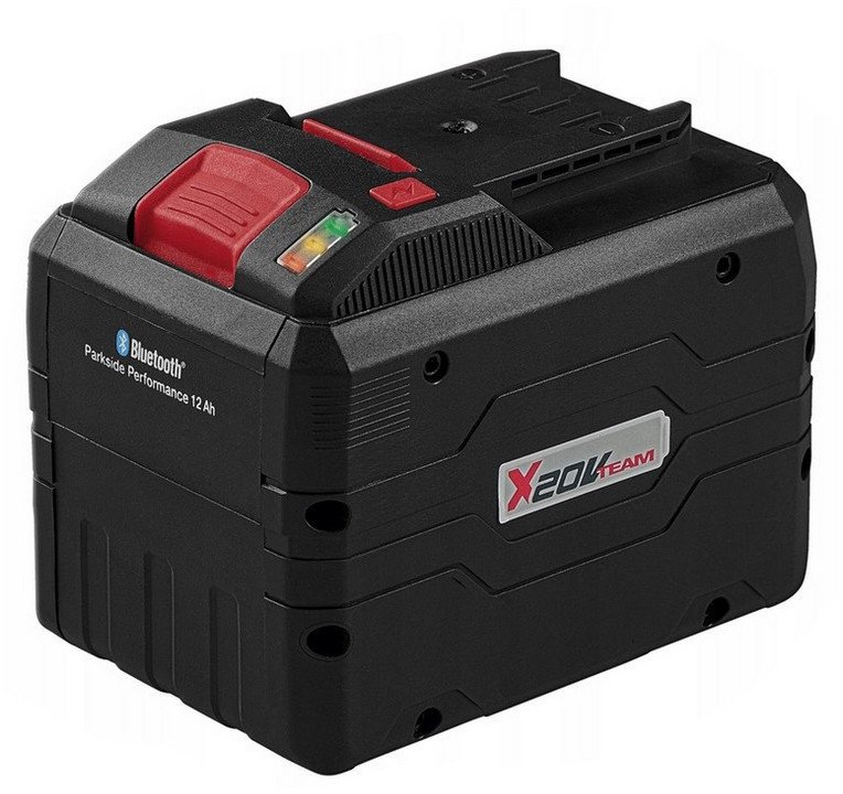 Bateri Parkside Performance X20V Team, 12Ah, Bluetooth, e zezë