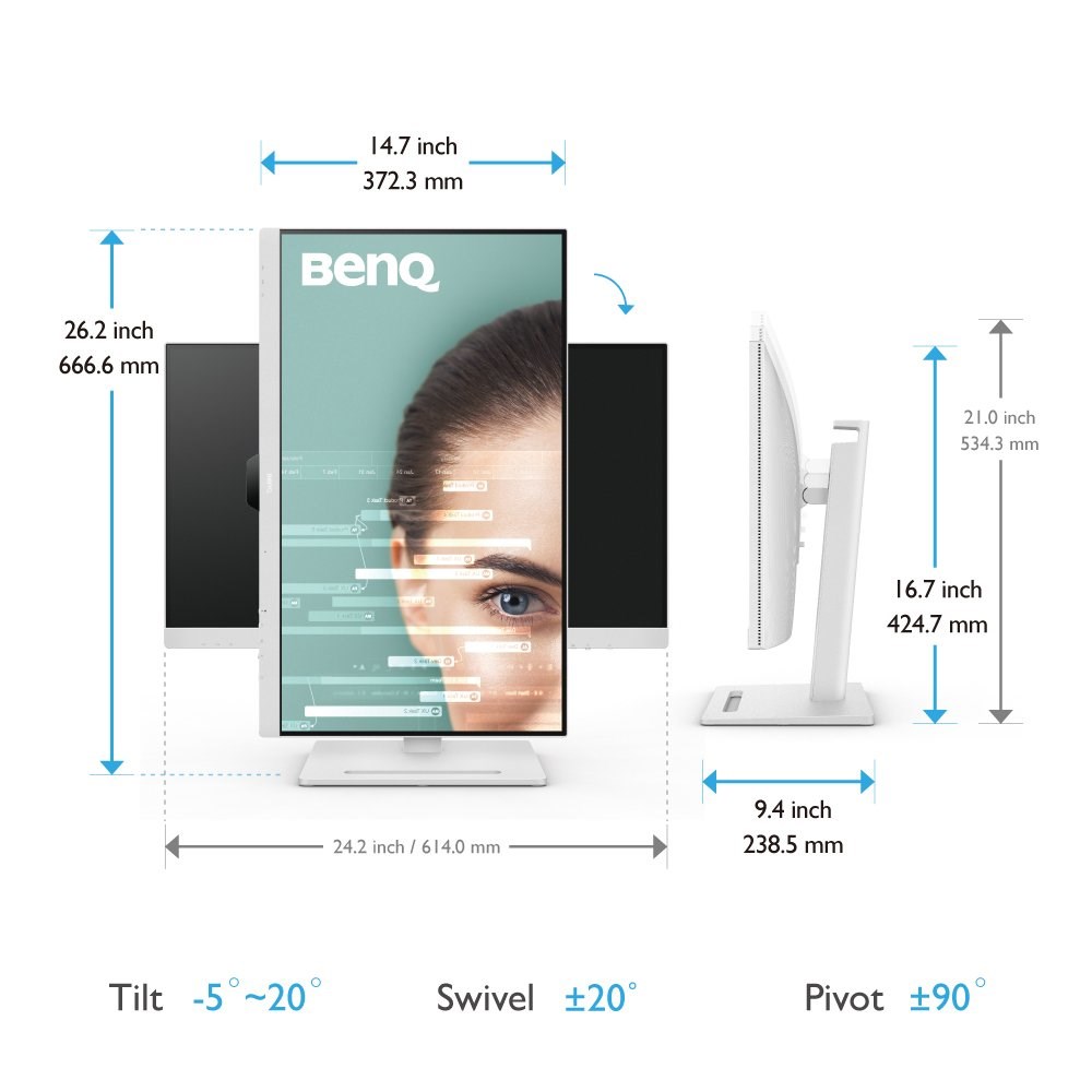 Monitor BenQ GW2790QT, 27", QHD LED, i bardhë