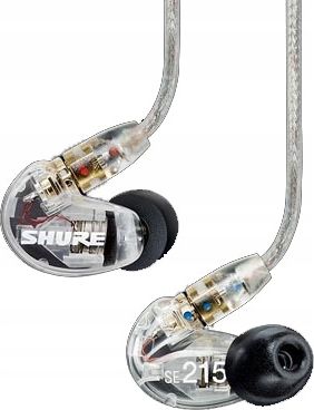 Kufje in ear Shure SE215 Pro, me kabllo, izolim zëri, transparente