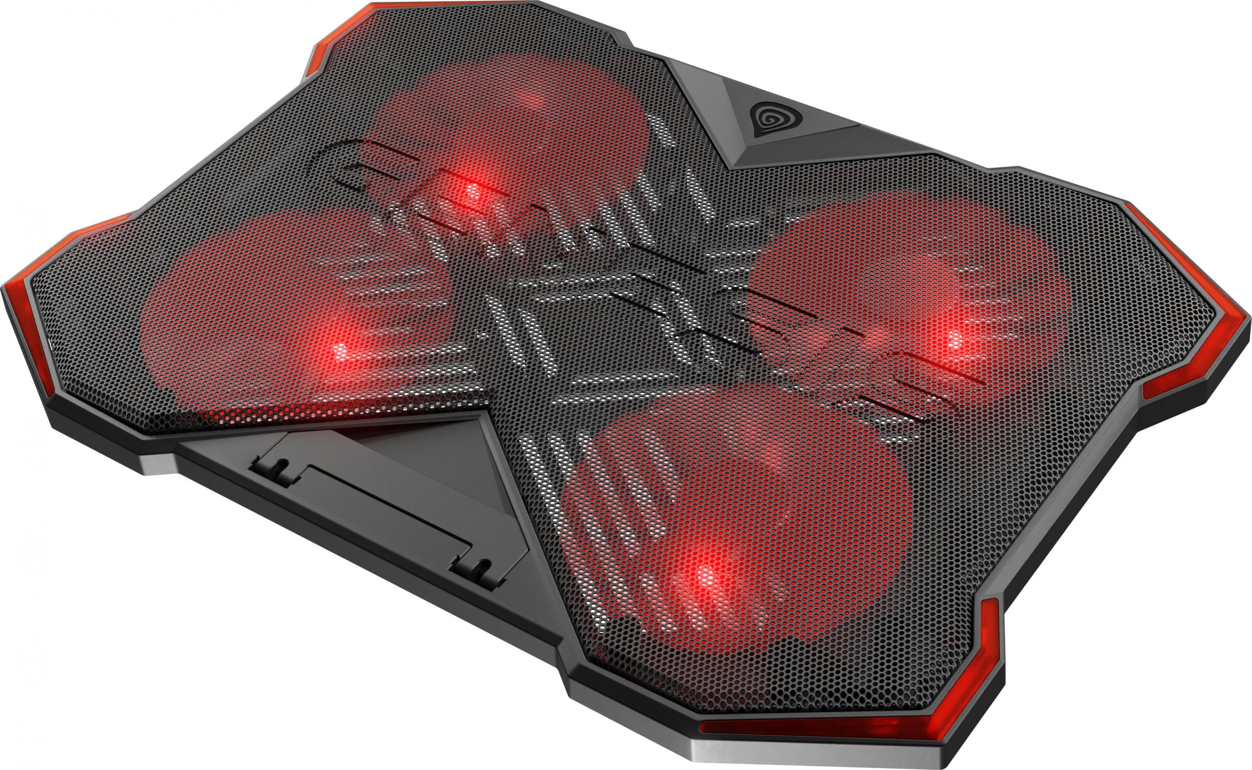 Bazë ftohëse për laptop Genesis OXID 260 NHG-2075, 17.3", 4 ventilatorë, me drita të kuqe