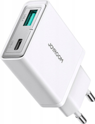 Karikues muri Joyroom Ultra Slim JR TCF14, 20W, USB C dhe USB A, i bardhë