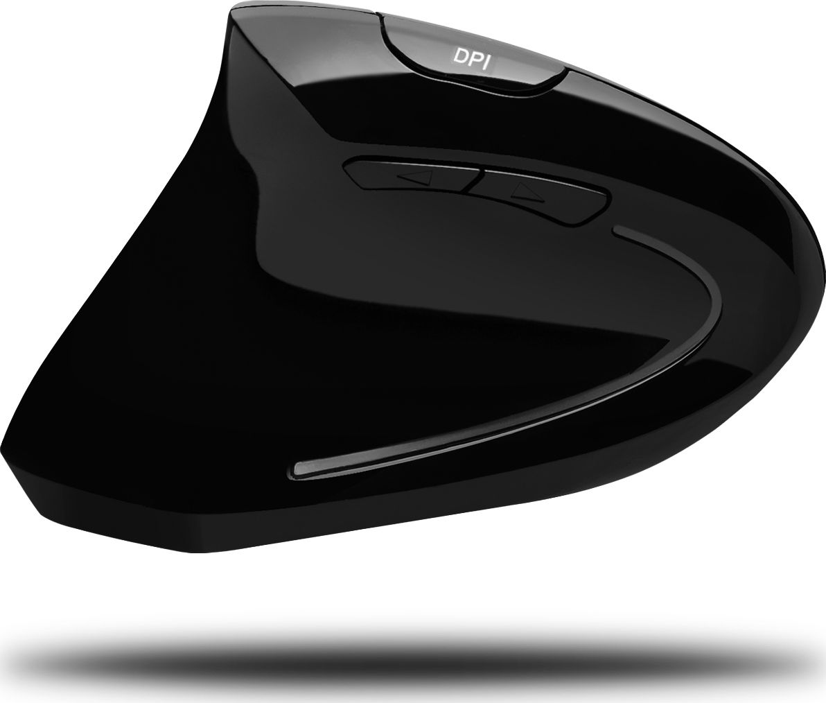 Maus wireless Adesso IMouse E90, vertikal për mëngjarash, 1600 dpi, i zi