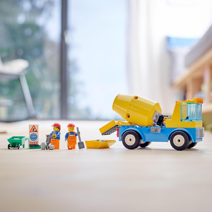 Set lodër LEGO City 60325 Concrete mixer truck, 85 pjesë