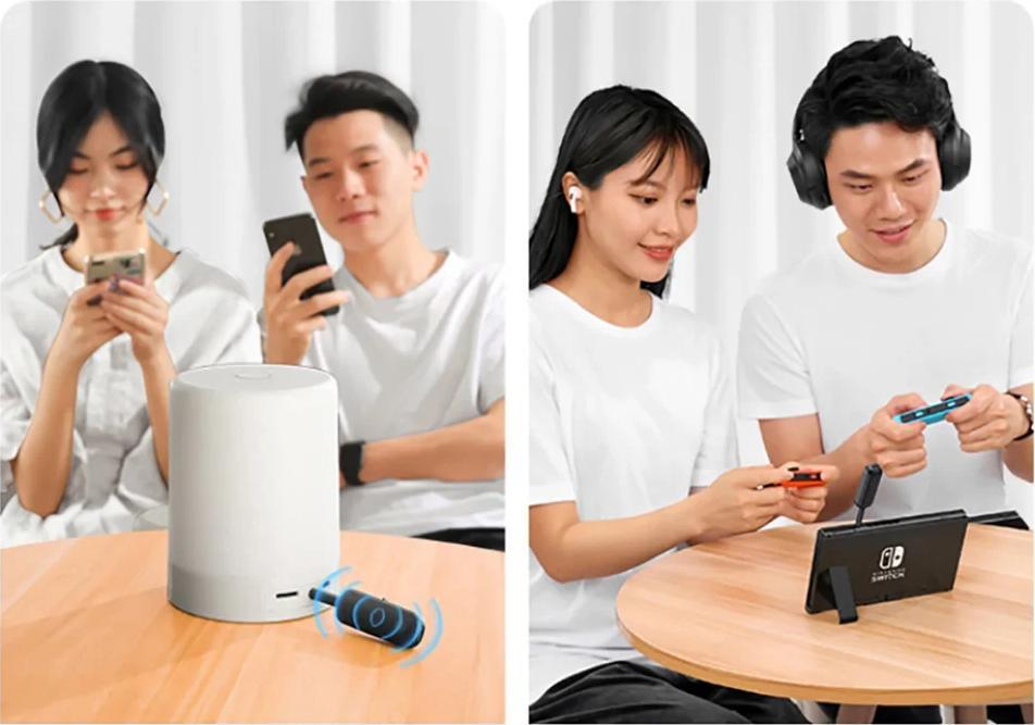 Adapter Bluetooth UGREEN 2 në 1, transmetues dhe marrës, Bluetooth 5.0, për AUX makine, i zi