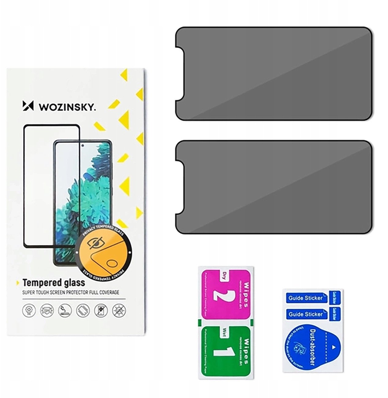 Xham privatësie Wozinsky për Xiaomi Redmi Note 14 5G 4G, 2 copë, i zi