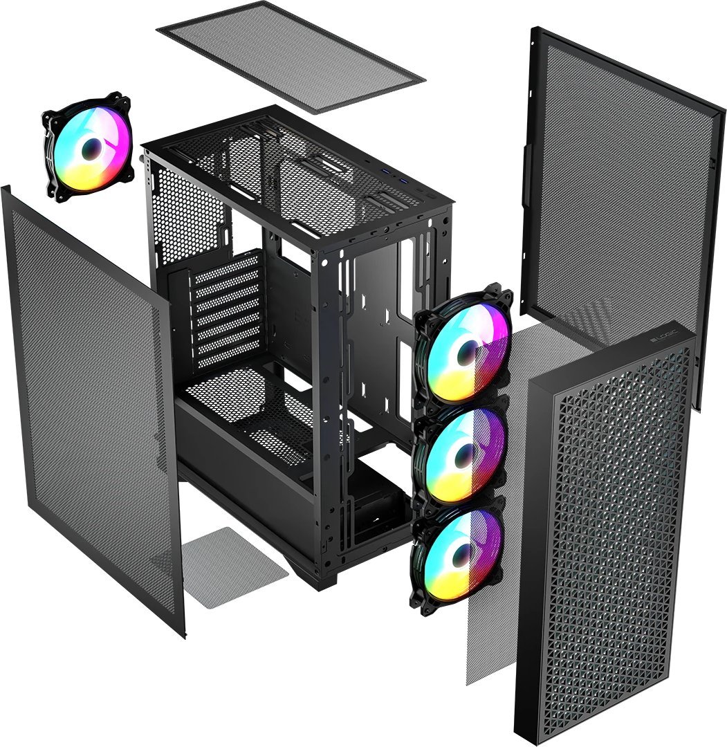 Kuti PC Logic Concept Dart Pro, MIDI, 4x ARGB, e zezë