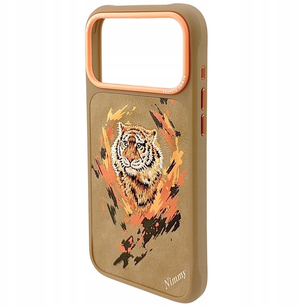 Маска Nimmy Tiger MagSafe за iPhone 17 Pro Max, заштитна, светло кафеава