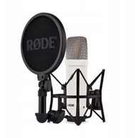 Mikrofon kondensator RODE NT1 Signature Series, kardioid, me SM6 dhe kabllo XLR, i bardhë