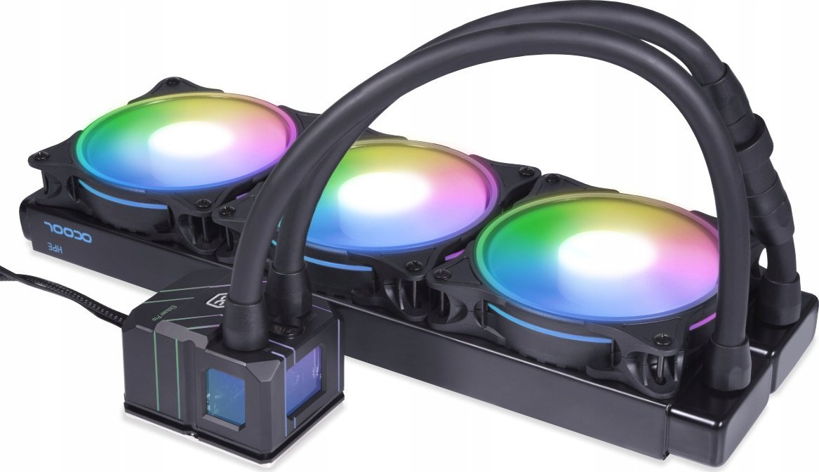 Ftohës uji për CPU Alphacool Eisbaer Pro HPE Aurora 360, radiator 360 mm, ARGB, i zi