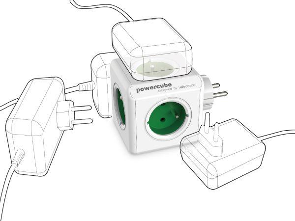 Shpërndarës Strips PowerCube, i gjelbër