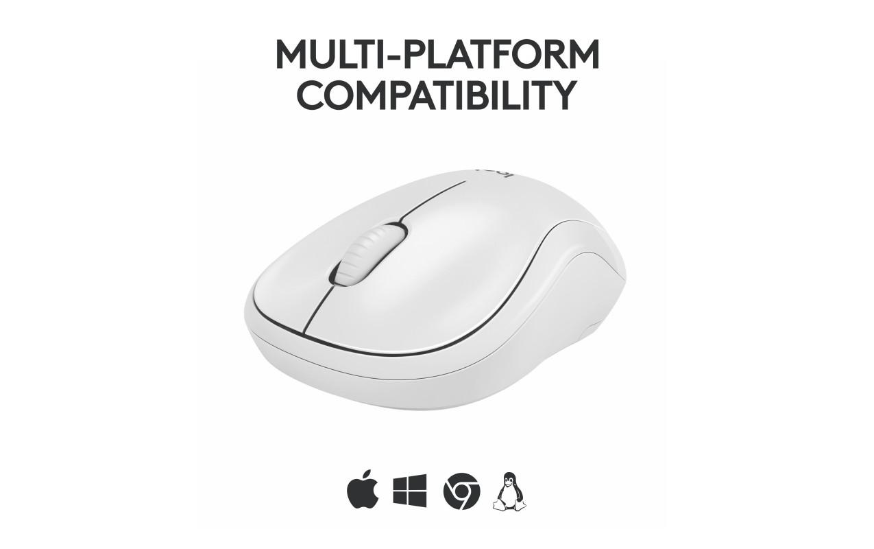 Maus Bluetooth Logitech M240 Silent, optik, pa zhurmë, e bardhë