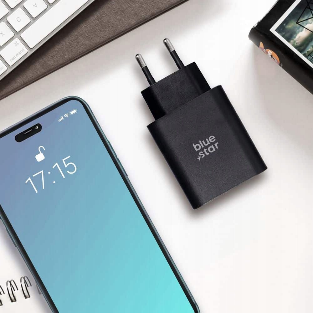 Karikues AC Blue Star TFB-TC-25W, USB C USB A, 25W 3A, i bardhë