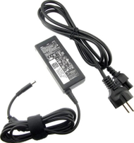 Adapter karikues për laptop Dell 65W, barrel 4.5 x 3mm, prizë UK, i zi