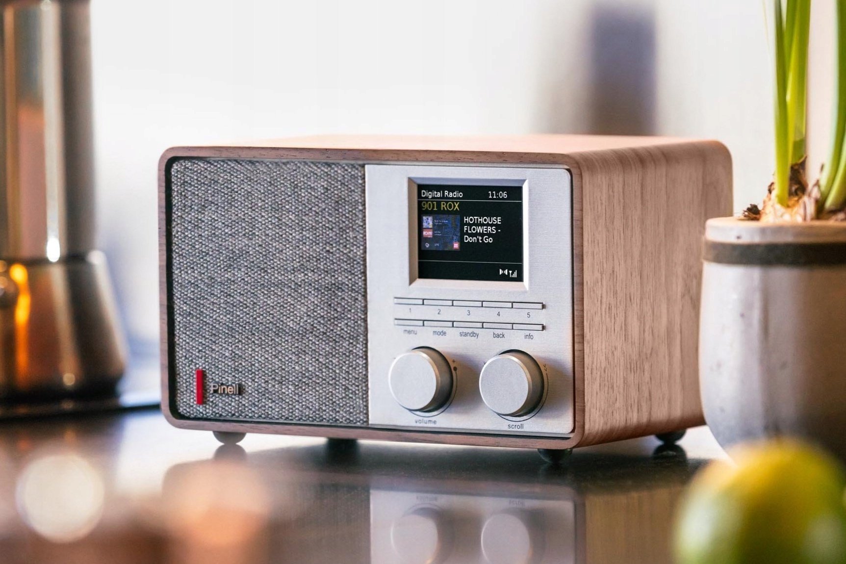 Radio tavoline Pinell Supersound 201W, DAB+ FM internet radio, Bluetooth WiFi, dru arrë