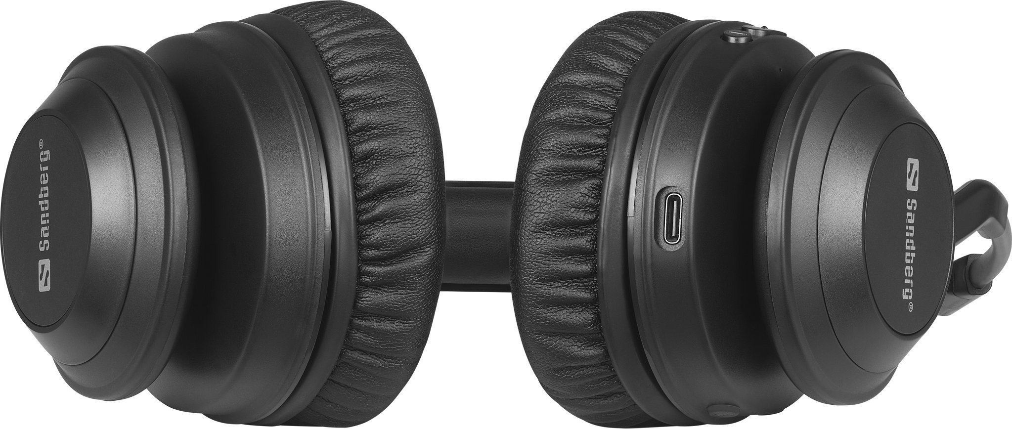 Kufje pa tela Sandberg Wireless Headset ANC+ENC Pro, Bluetooth, ANC dhe ENC, të zeza