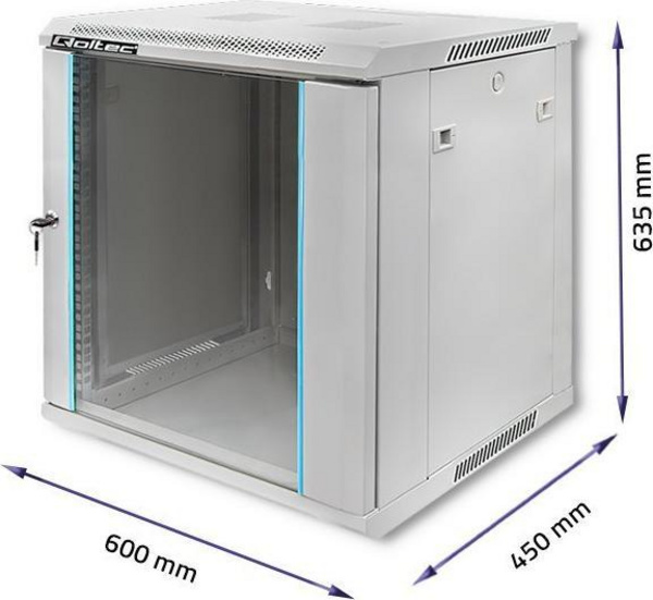 Kabinet Qoltec Hanging 19 "12U (54485), gri